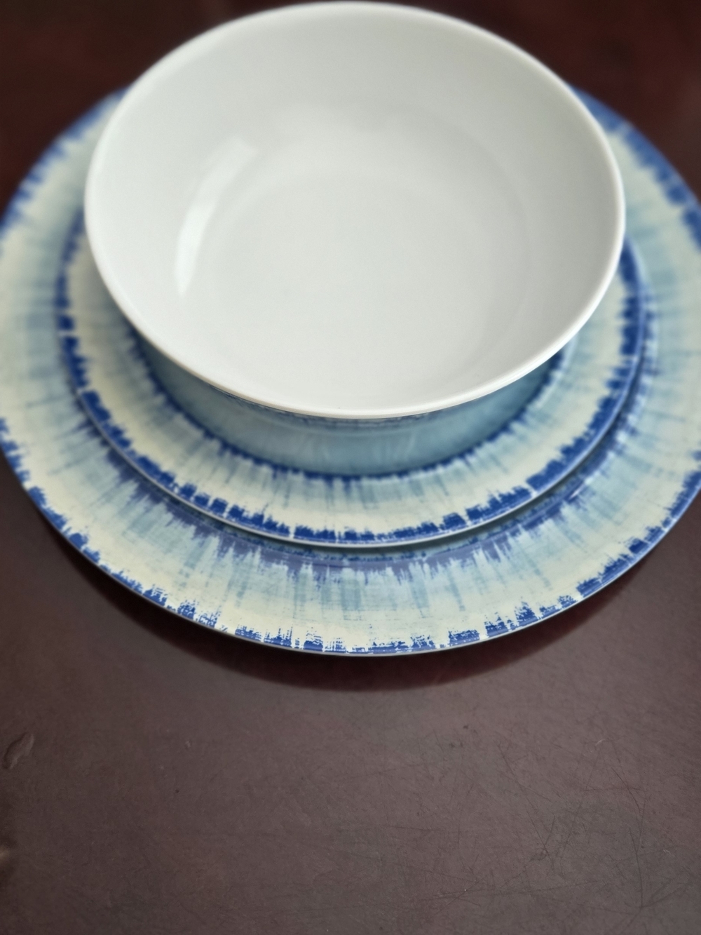 Light Blue Melamine Dinner Plates - Set of 6 - Picture 4 of 4